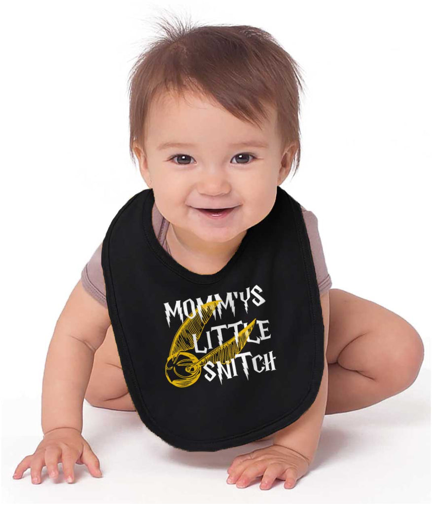 Mommy's Little Snitch Infant Baby Bib-Direct To Garment Print-Brisco Baby