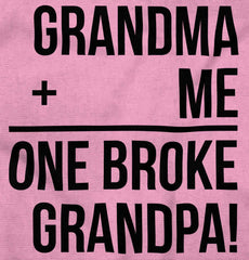 One Broke Grandpa Romper Bodysuit-Direct To Garment Print-Brisco Baby