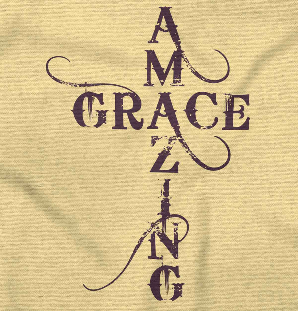 Amazing Grace Script Romper Bodysuit-Direct To Garment Print-Brisco Baby