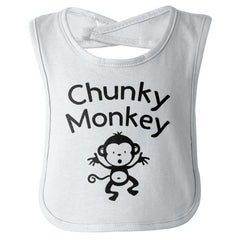 Chunky Monkey Infant Baby Bib-Direct To Garment Print-Brisco Baby