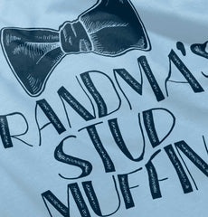 Grandma's Stud Muffin Infant Toddler T Shirt-Direct To Garment Print-Brisco Baby