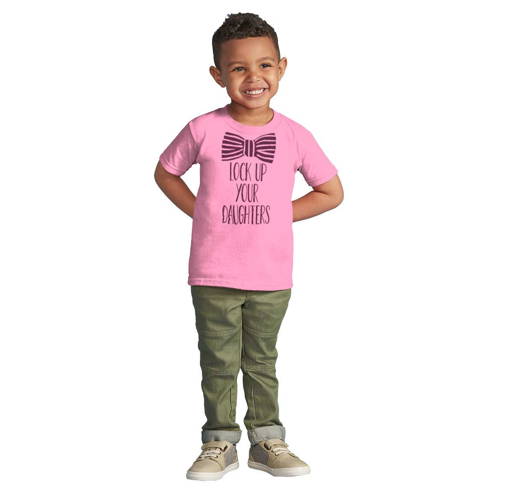 Lock Up Your Daughters Infant Toddler T Shirt-Direct To Garment Print-Brisco Baby