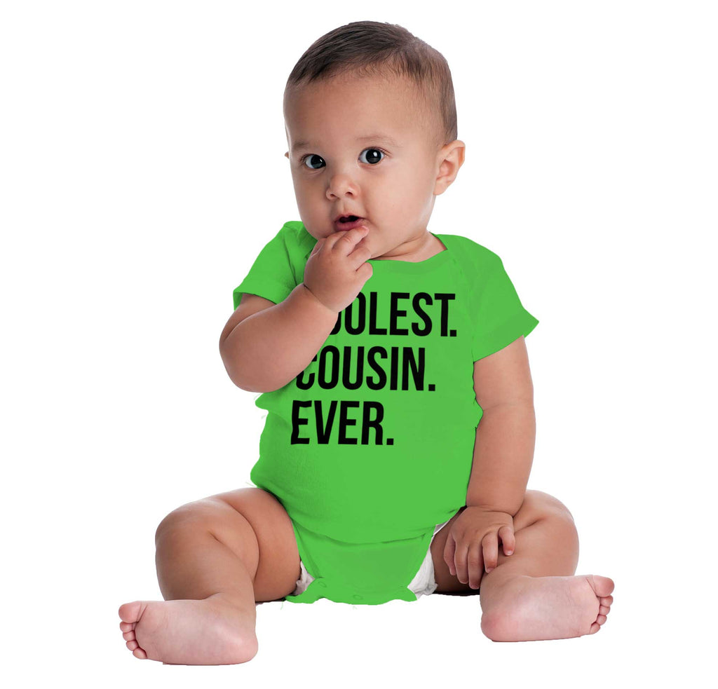 Coolest Cousin Ever Romper Bodysuit-Direct To Garment Print-Brisco Baby