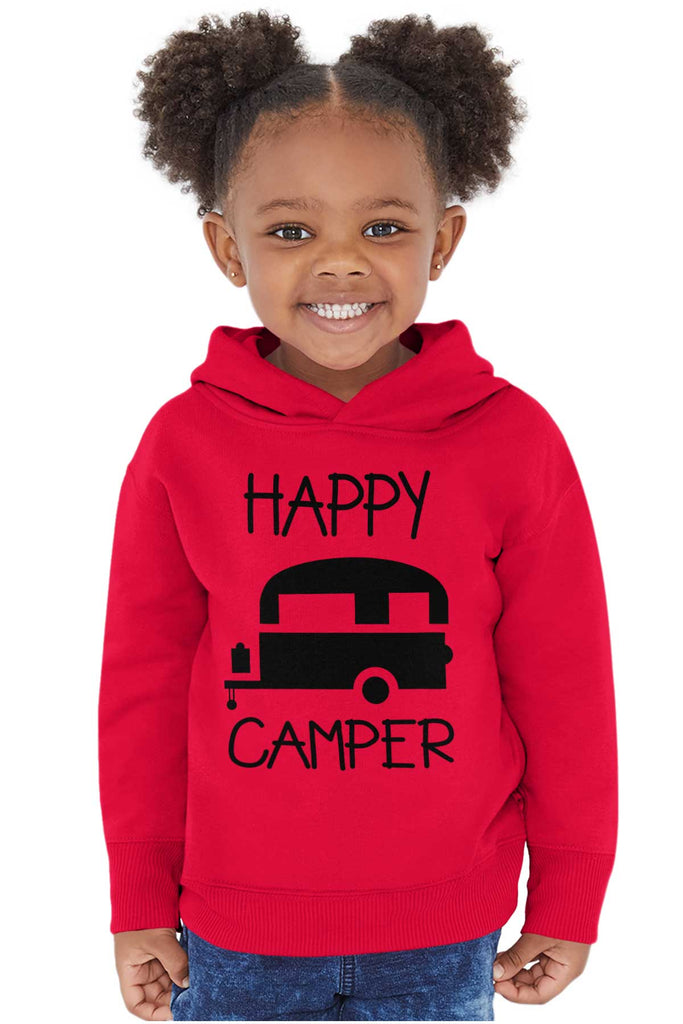 Happy Camper Toddler Pullover Hoodie-Direct To Garment Print-Brisco Baby