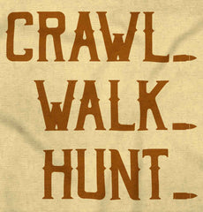 Crawl Walk Hunt Baby Romper Bodysuit-Direct To Garment Print-Brisco Baby