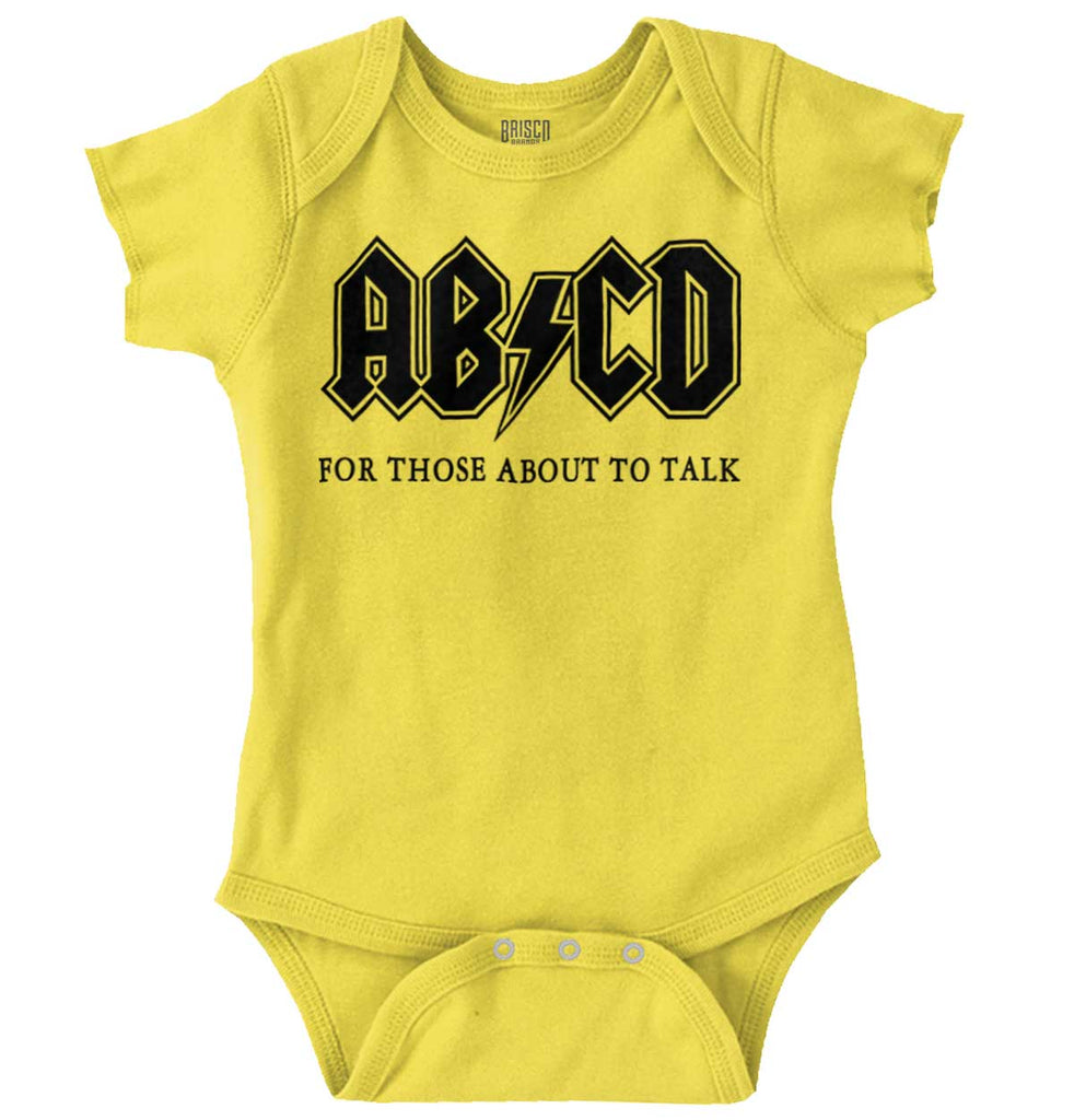AB CD Romper Bodysuit-Direct To Garment Print-Brisco Baby