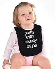 Chubby Thighs Infant Baby Bib-Direct To Garment Print-Brisco Baby