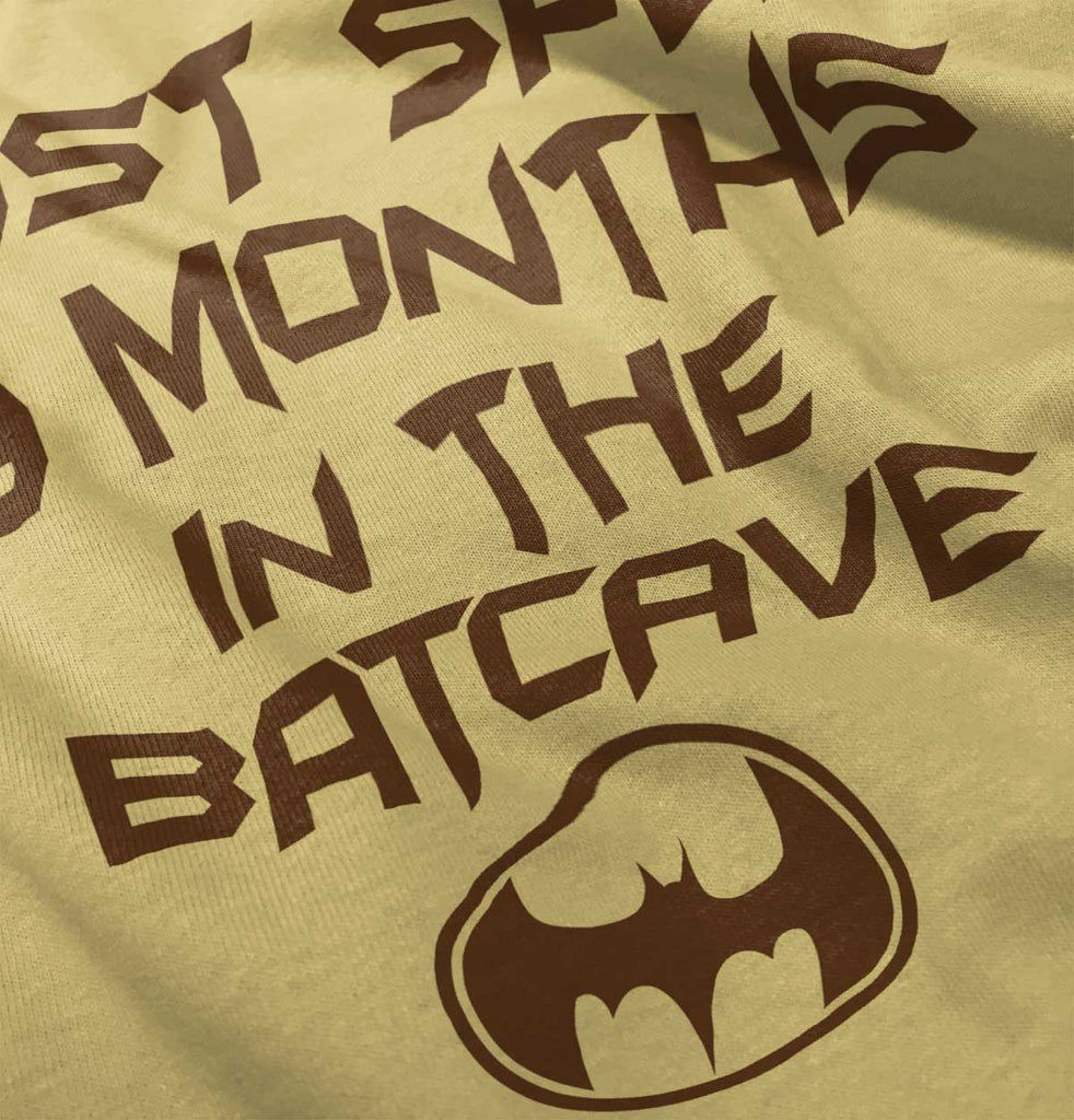 9 Months in Batcave Infant Toddler T Shirt-Direct To Garment Print-Brisco Baby