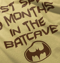 9 Months in Batcave Infant Toddler T Shirt-Direct To Garment Print-Brisco Baby