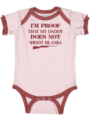 Shoot Blanks Baby Ruffled Trim Romper-Direct To Garment Print-Brisco Baby