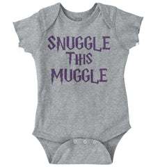 Snuggle This Muggle Romper Bodysuit-Direct To Garment Print-Brisco Baby