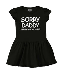 Sorry Daddy Solid Baby Infant Dress-Direct To Garment Print-Brisco Baby