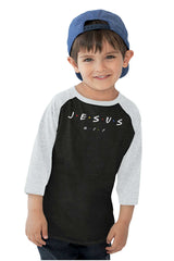 Jesus Christ BFF Toddler Baseball-Direct To Garment Print-Brisco Baby