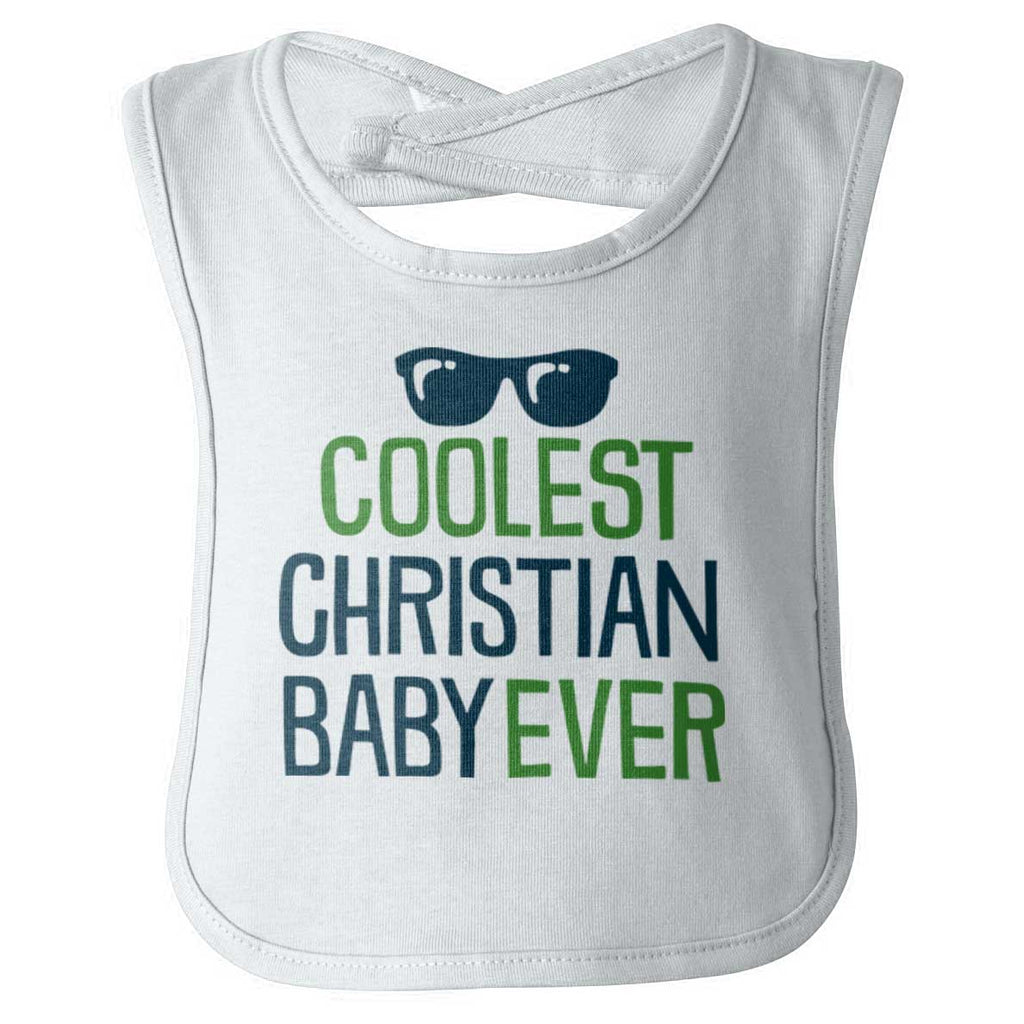 Coolest Christian Baby Infant Baby Bib-Direct To Garment Print-Brisco Baby