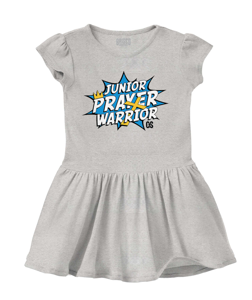 Prayer Warrior Solid Baby Infant Dress-Direct To Garment Print-Brisco Baby