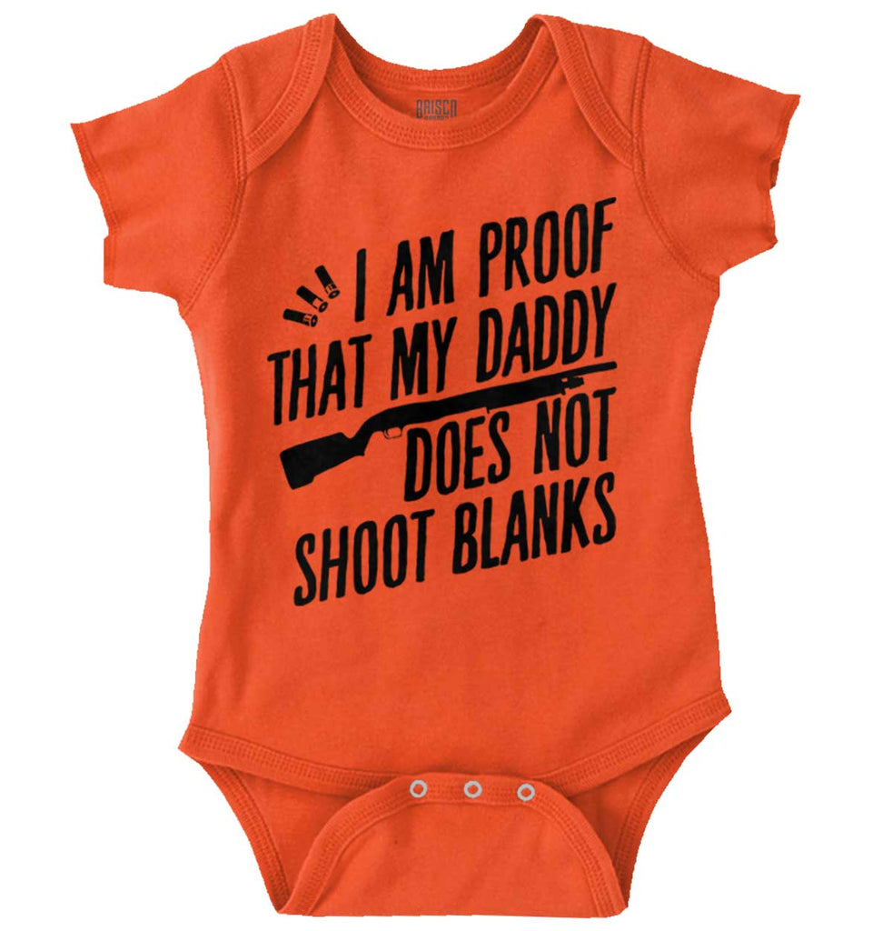 Proof Daddy Shoots Romper Bodysuit-Direct To Garment Print-Brisco Baby