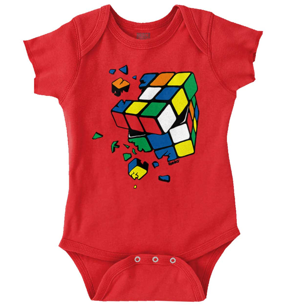 Broken Rubiks Romper Bodysuit-Direct To Garment Print-Brisco Baby