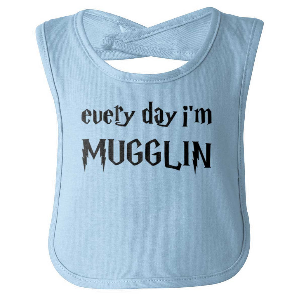 Every Day I'm Mugglin' Infant Baby Bib-Direct To Garment Print-Brisco Baby