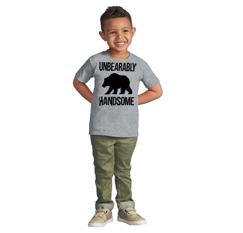 Unbearably Handsome Infant Toddler T Shirt-Direct To Garment Print-Brisco Baby