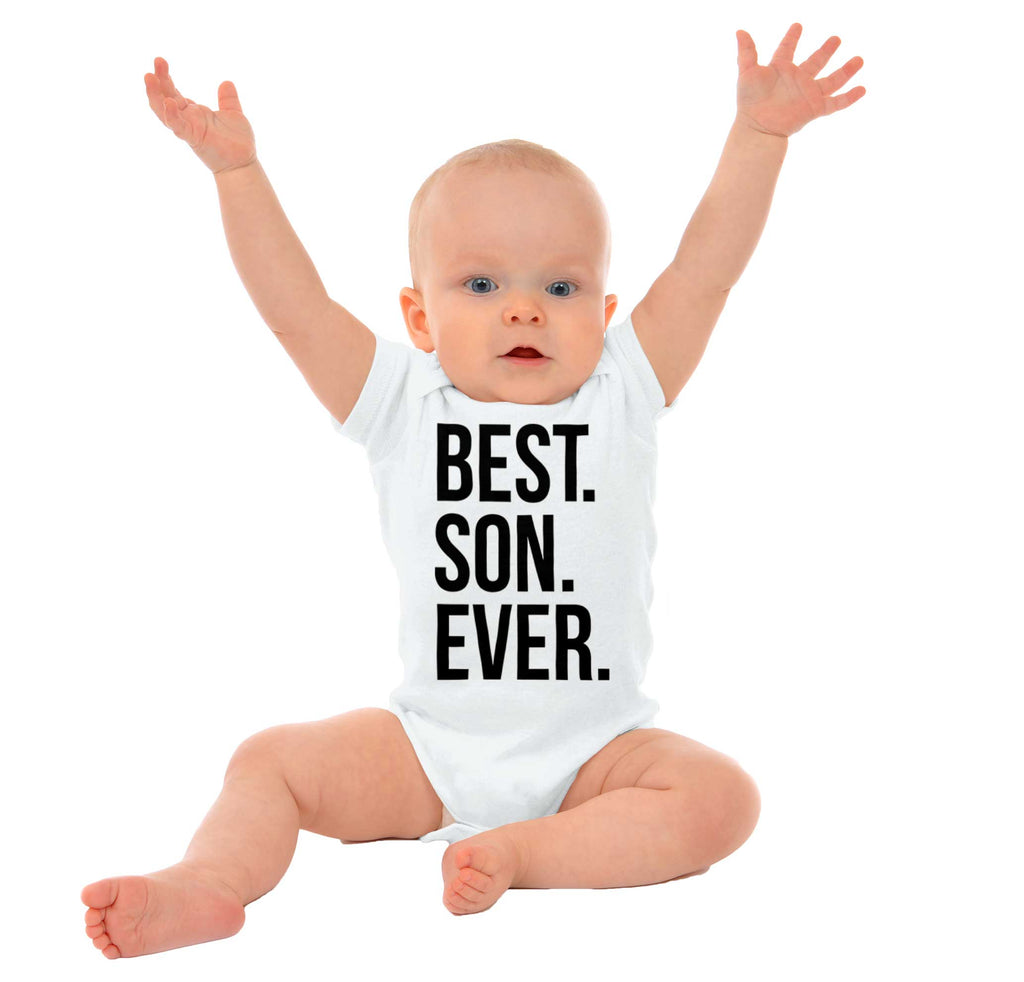 Best Son Ever Romper Bodysuit-Direct To Garment Print-Brisco Baby
