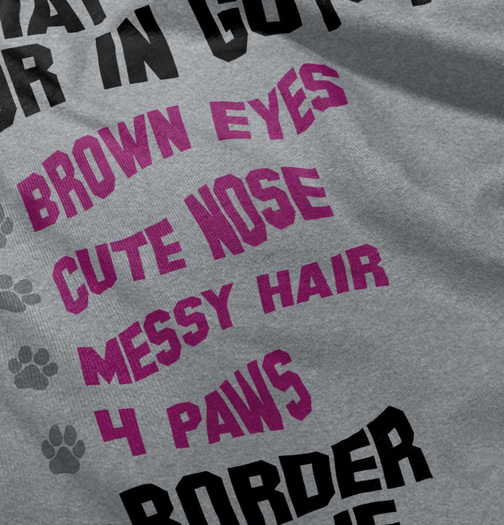 Border Collie List Romper Bodysuit-Direct To Garment Print-Brisco Baby