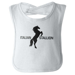 Italian Stallion Infant Baby Bib-Direct To Garment Print-Brisco Baby