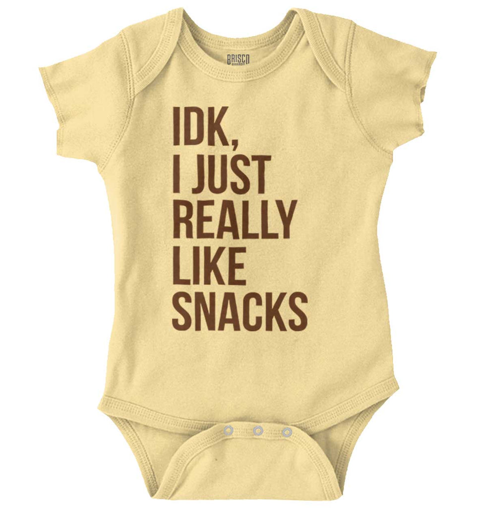 Really Like Snacks Romper Bodysuit-Direct To Garment Print-Brisco Baby
