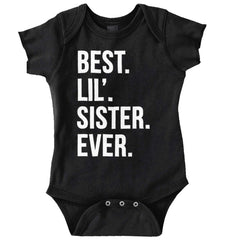 Best Lil Sister Ever Romper Bodysuit-Direct To Garment Print-Brisco Baby