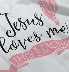 Jesus Christ Loves Me Romper Bodysuit-Direct To Garment Print-Brisco Baby