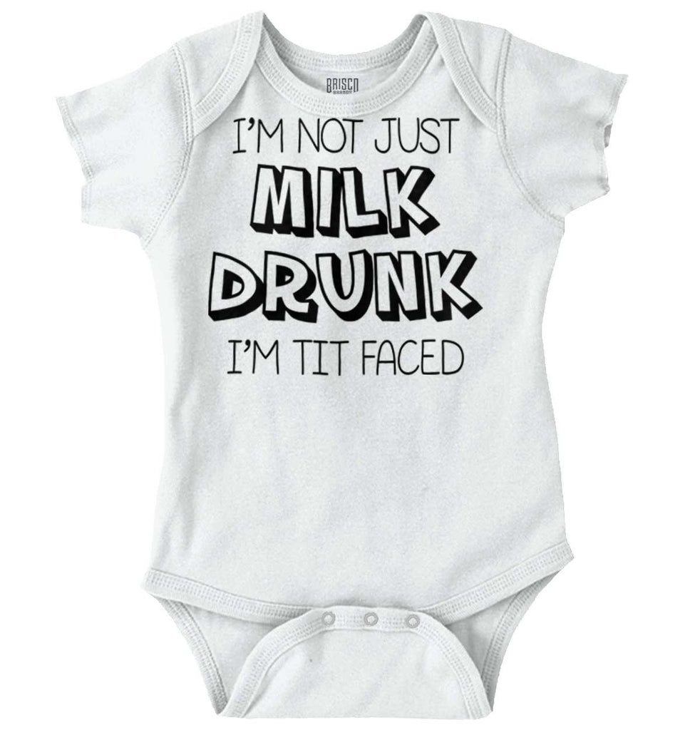 Milk Drunk Romper Bodysuit-Direct To Garment Print-Brisco Baby