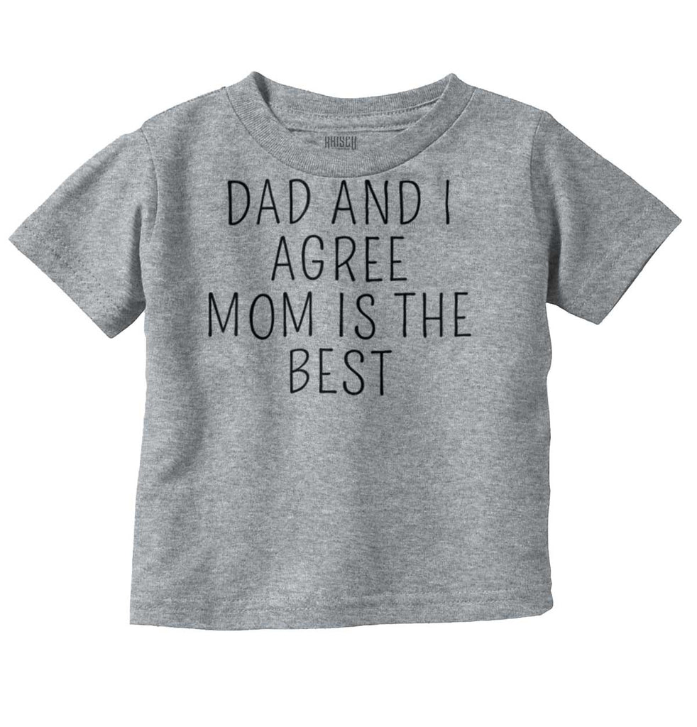 Mom Is Best Infant Toddler T Shirt-Direct To Garment Print-Brisco Baby