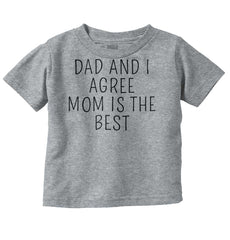 Mom Is Best Infant Toddler T Shirt-Direct To Garment Print-Brisco Baby