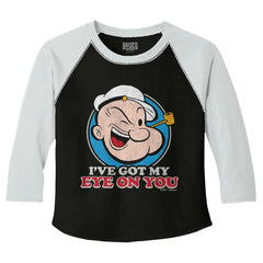 Got My Eye On You Toddler Baseball-Direct To Garment Print-Brisco Baby