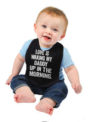 Waking Up Daddy Infant Baby Bib-Direct To Garment Print-Brisco Baby