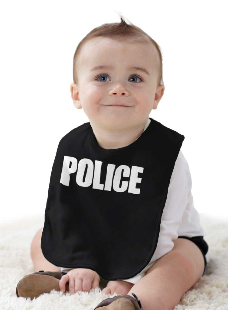 Police Force Infant Baby Bib-Direct To Garment Print-Brisco Baby