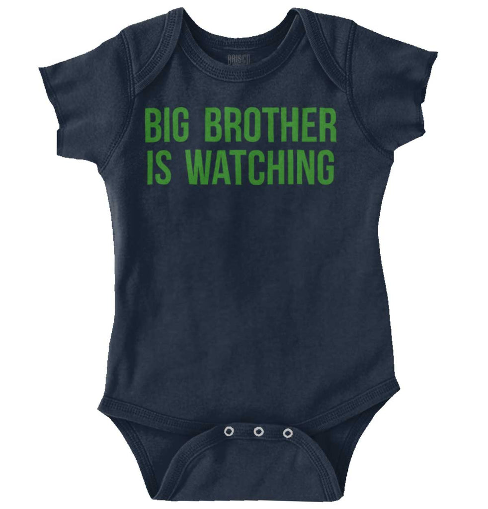 Big Brother Is Watching Romper Bodysuit-Direct To Garment Print-Brisco Baby