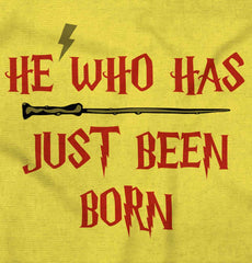 He Who Just Been Born Romper Bodysuit-Direct To Garment Print-Brisco Baby
