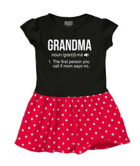 Grandma Baby Polka Dot Skirt Dress-Direct To Garment Print-Brisco Baby