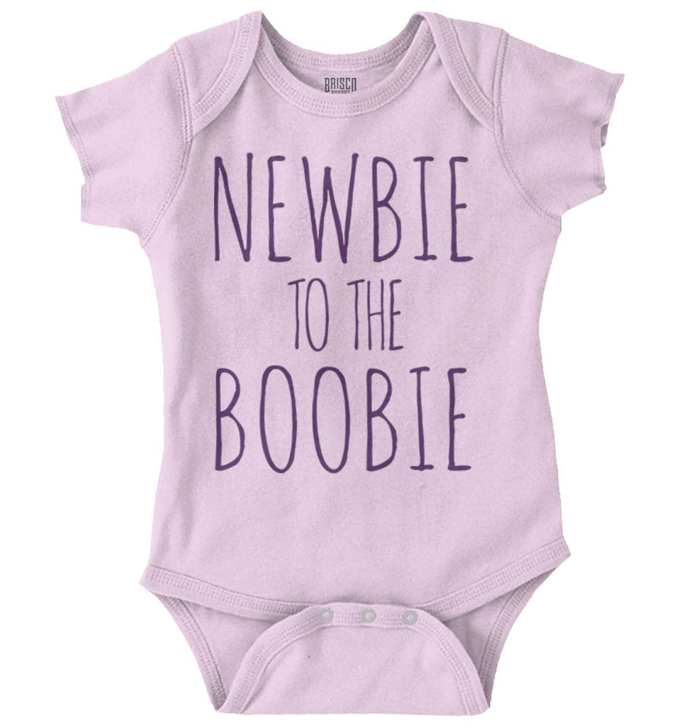 Newbie Boobie Romper Bodysuit-Direct To Garment Print-Brisco Baby