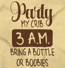 Party At My Crib Romper Bodysuit-Direct To Garment Print-Brisco Baby