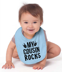 My Cousin Rocks Infant Baby Bib-Direct To Garment Print-Brisco Baby