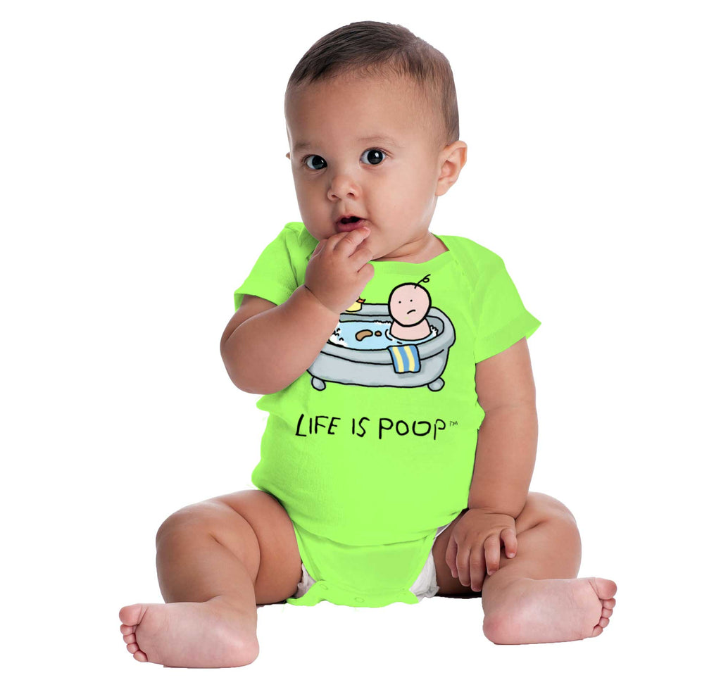 Poop in Bath Romper Bodysuit-Direct To Garment Print-Brisco Baby