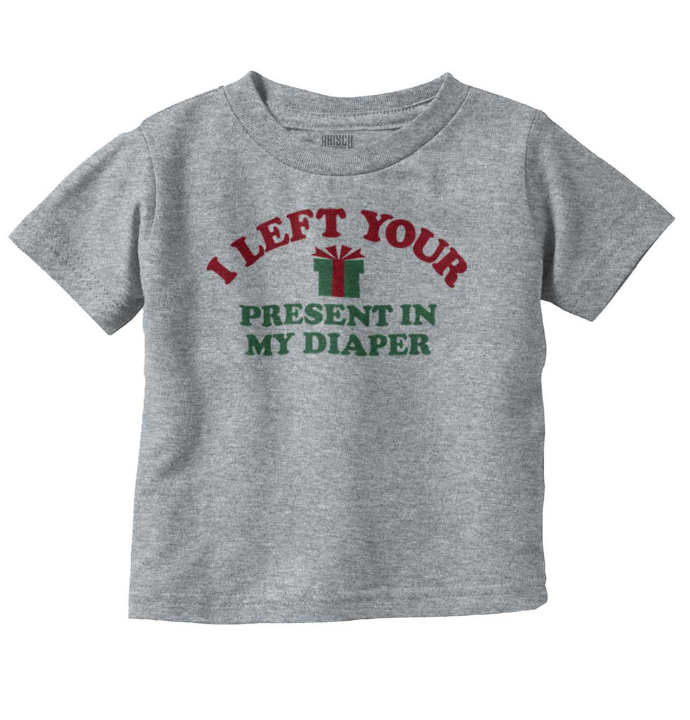 Present My Diaper Infant Toddler T Shirt-Direct To Garment Print-Brisco Baby