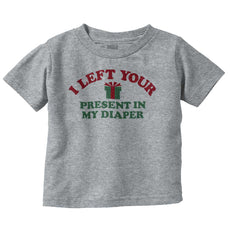 Present My Diaper Infant Toddler T Shirt-Direct To Garment Print-Brisco Baby