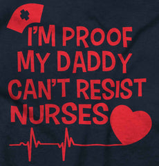 Can't Resist Nurses Toddler Ruffled Trim T-Shirt-Direct To Garment Print-Brisco Baby