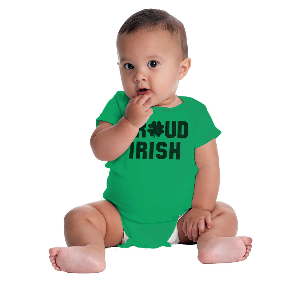 Proud Irish Romper Bodysuit-Direct To Garment Print-Brisco Baby