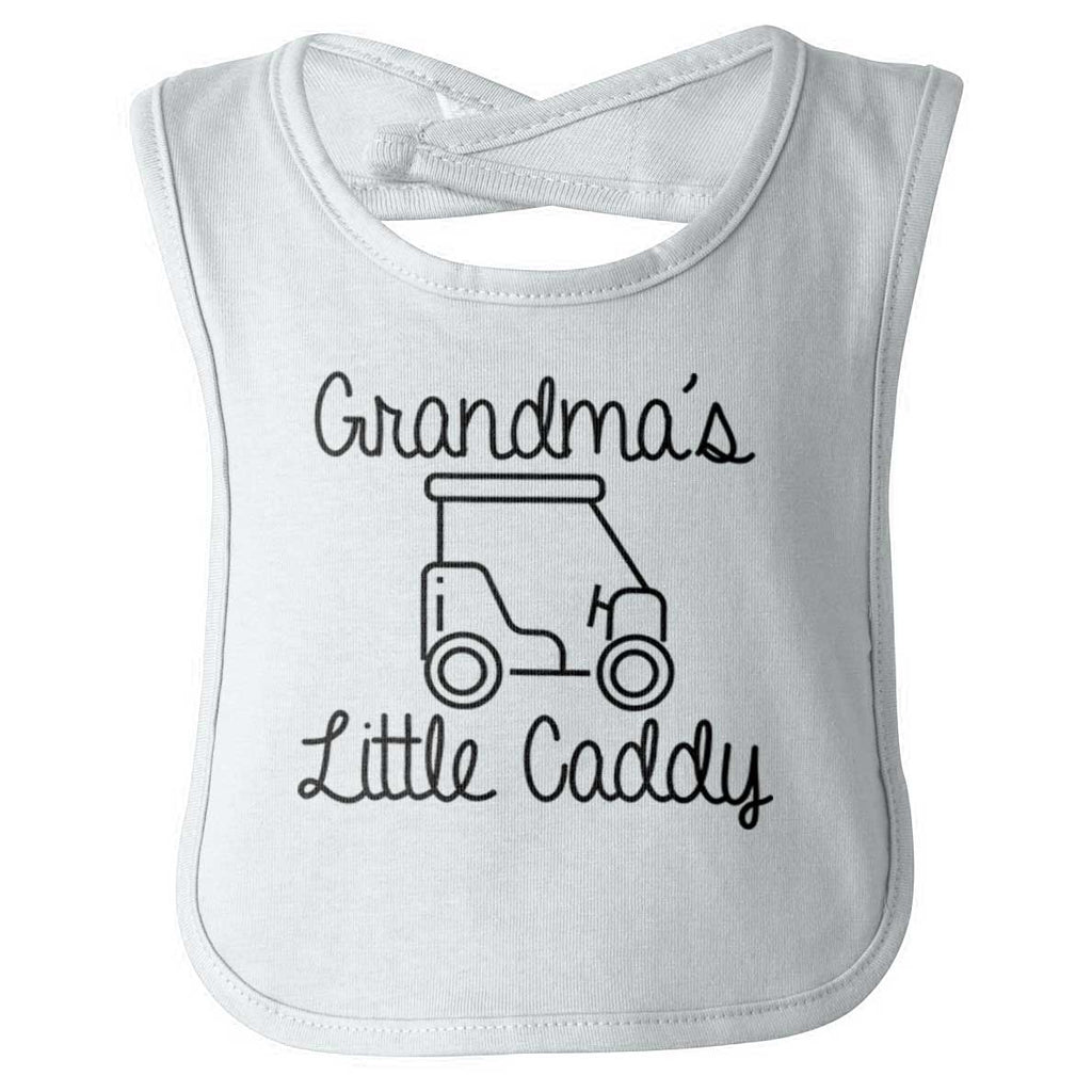 Grandma's Little Caddy Infant Baby Bib-Direct To Garment Print-Brisco Baby