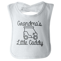 Grandma's Little Caddy Infant Baby Bib-Direct To Garment Print-Brisco Baby