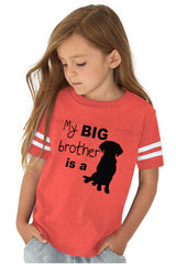 Brother is a Dog Toddler Football Jersey Tee-Direct To Garment Print-Brisco Baby