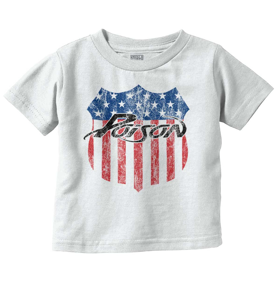 Poison USA Infant Toddler T Shirt-Direct To Garment Print-Brisco Baby